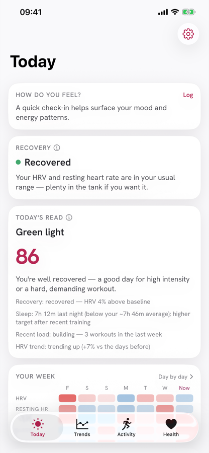 Reasons Within showing sleep and recovery together.